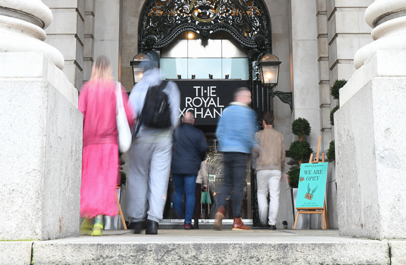 Best Independent Shopping Experiences - The Royal Exchange - people walking through the entrance 