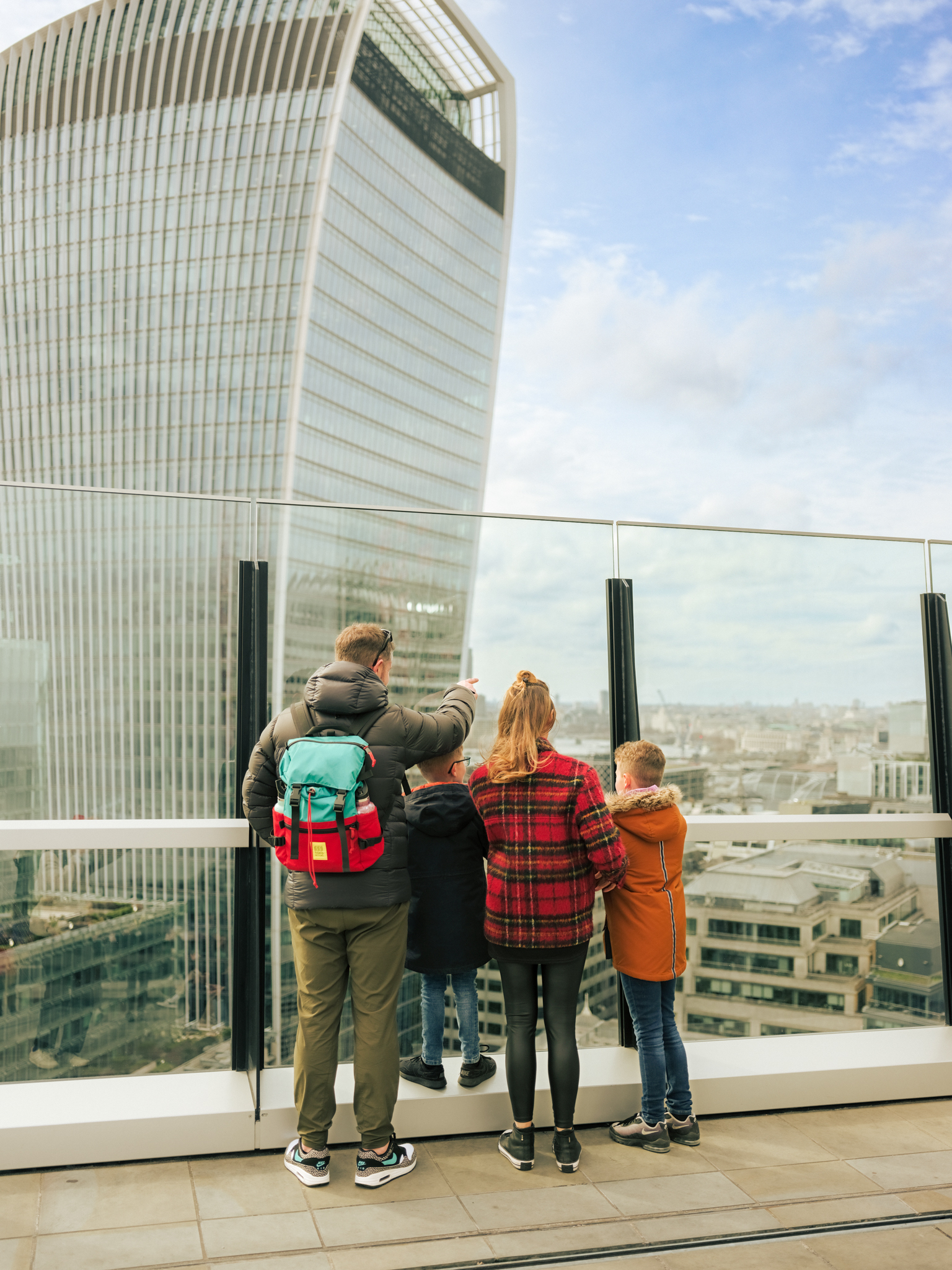 What to do in the City of London - Family looking at City skyline
