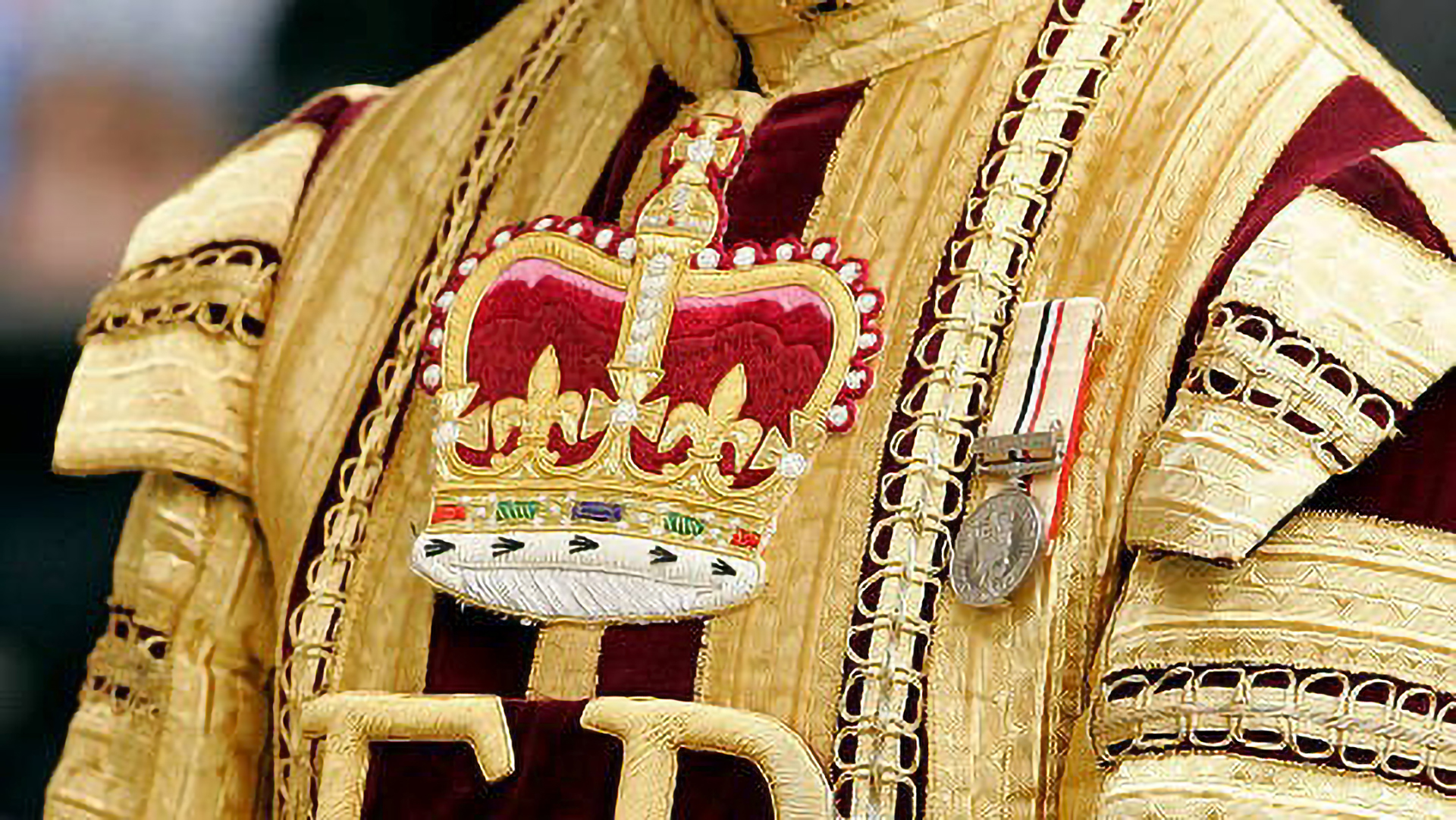 Gold uniform with Royal crown embroidery