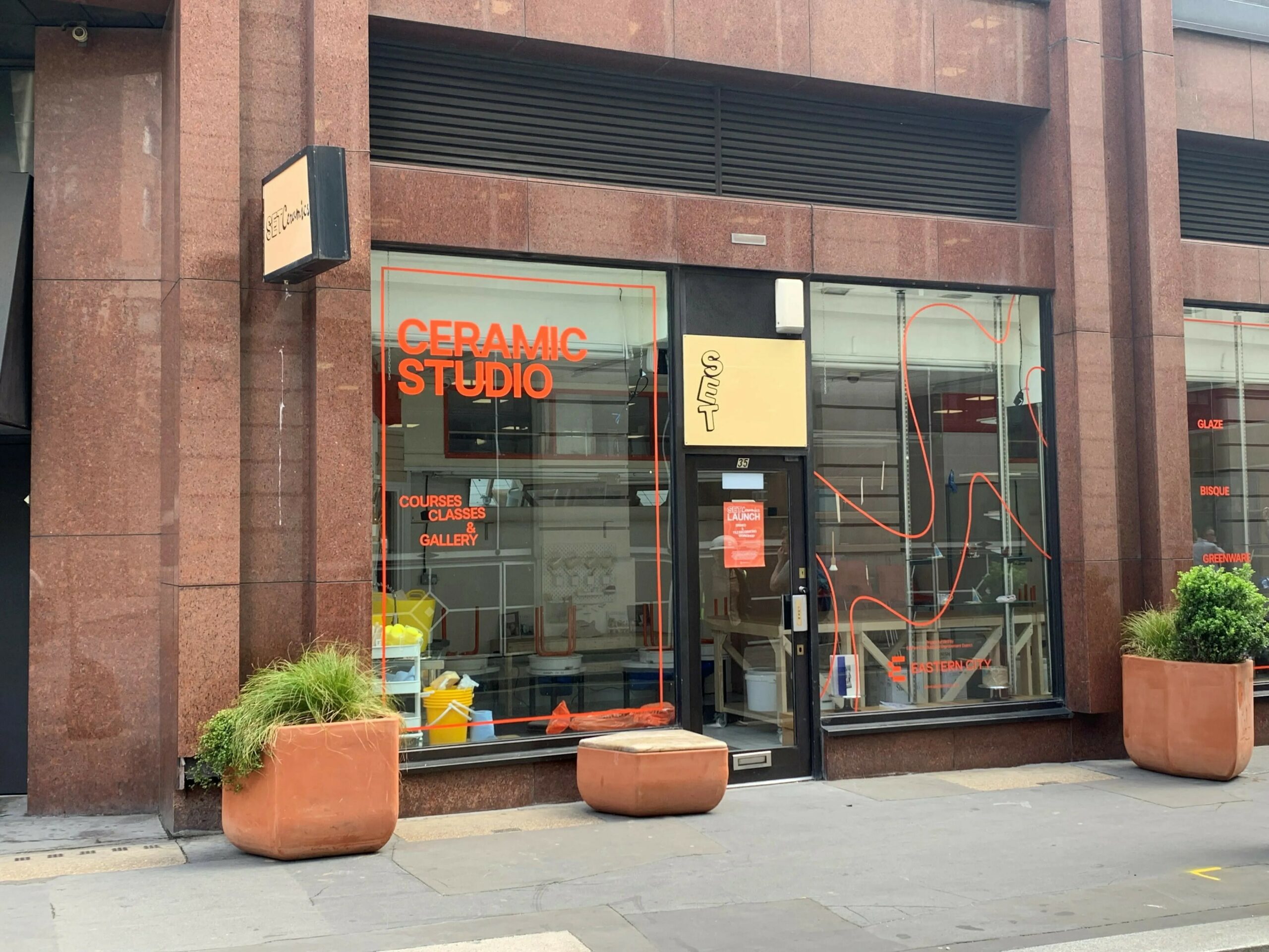 An exterior view of a ceramic studio