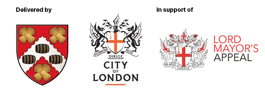 Banner featuring the logos of the Brewers Company, the City of London Corporation and The Lord Mayor's Appeal