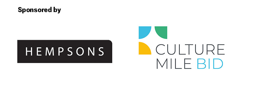 Banner featuring the logos of Hempsons and Culture Mile BID
