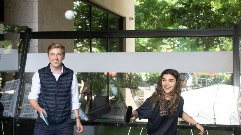 Padel Table Tennis at Tower Suites Walkway