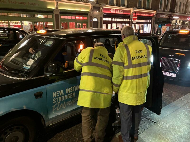 Taxi marshalling at Liverpool Street